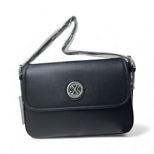Christian Lacroix  Black Shoulder Bag with Silver Detail
